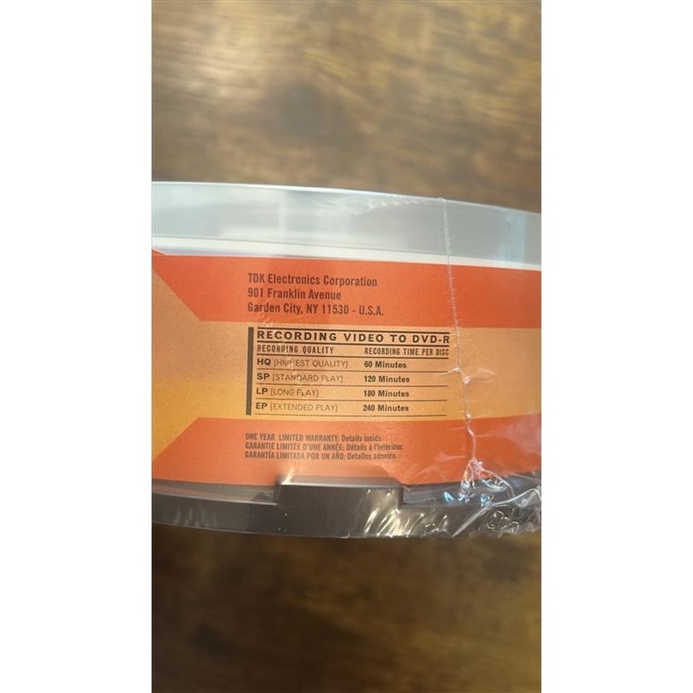 TDK DVD-R 4.7GB 120min 2x Recordable Media 25 Pack Spindle Sealed New - Picture 4 of 4